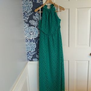 Maxi dress with necklace top